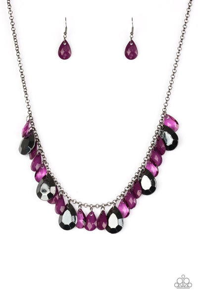 Paparazzi Necklace - Hurricane Season - Purple