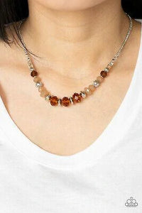 Paparazzi Necklace - Turn Up The Tea Lights - Brown