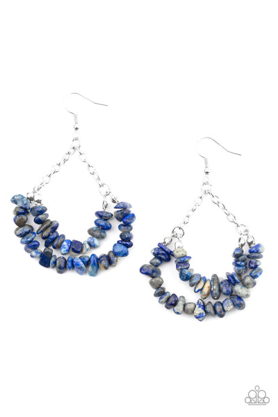 Paparazzi Earring - Rainbow Rock Gardens - Blue