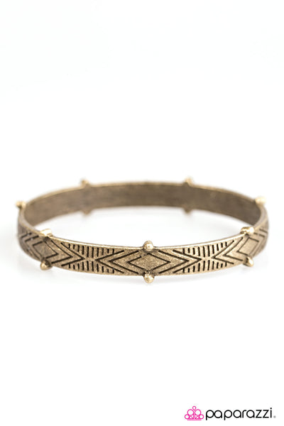 Paparazzi Bracelet - Jungle Quest - Brass