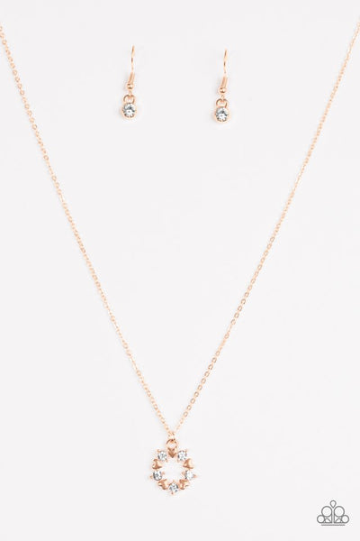 Paparazzi Necklace - Always Kiss Me Goodnight - Rose Gold