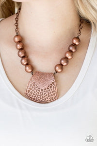 Paparazzi Necklace - Large And In Charge - Copper