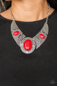 Paparazzi Necklace - Leave Your Landmark - Red
