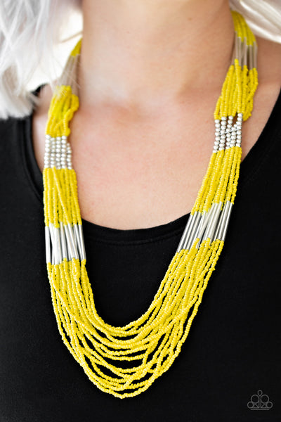 Paparazzi Necklace - Let It Bead - Yellow