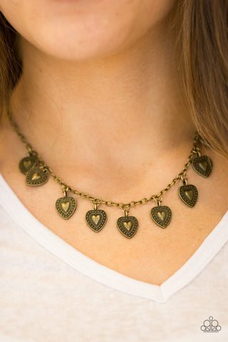 Paparazzi Necklace - Lost In The Moment - Brass