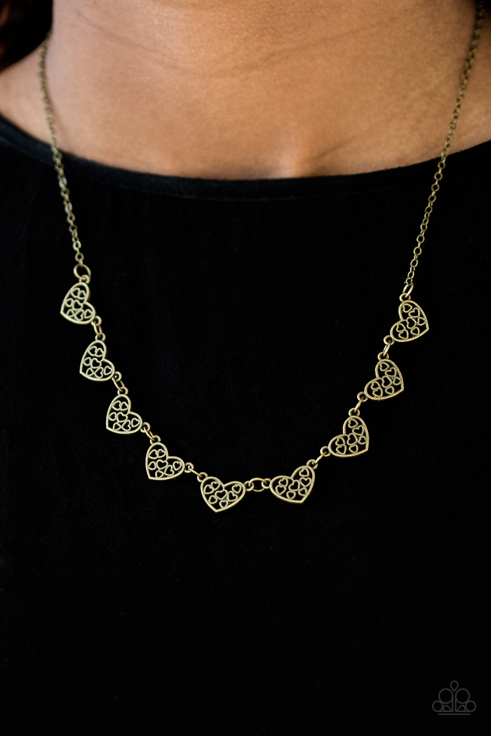 Paparazzi Necklace - Love and Devotion - Brass