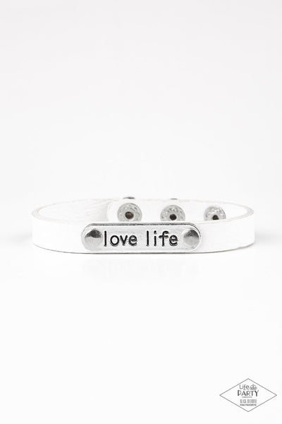 Paparazzi Bracelet - Love Life - White Urban