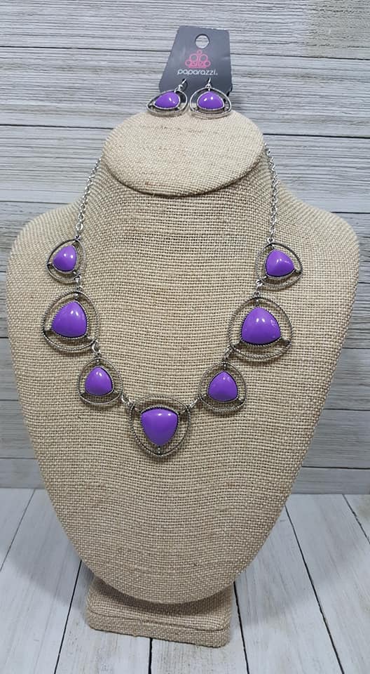 Paparazzi Necklace - Make A Point - Purple