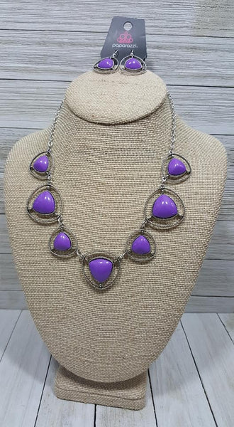 Paparazzi Necklace - Make A Point - Purple