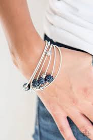 Paparazzi Bracelet - Marvelously Magnetic - Blue & Silver