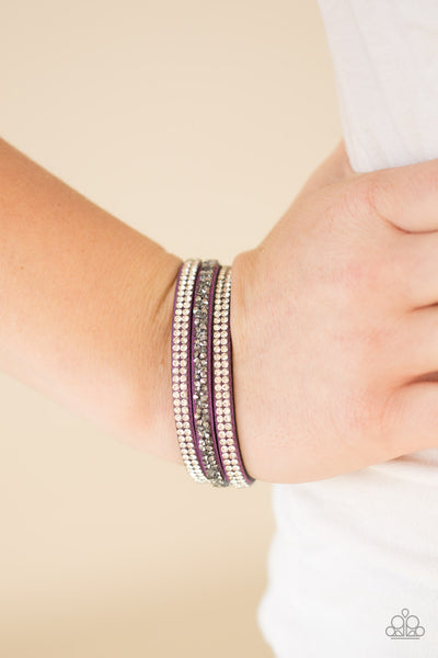 Paparazzi Bracelet - Mega Glam - Purple Urban Wrap