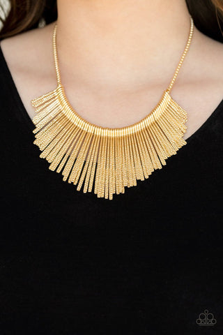 Paparazzi Necklace - Metallic Mane - Gold