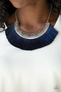 Paparazzi Necklace - Might And Mane - Blue