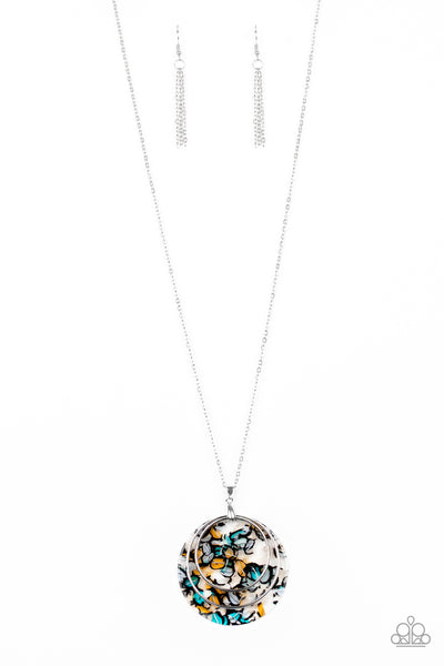 Paparazzi Necklace - Metro Mosaic - Blue Multi