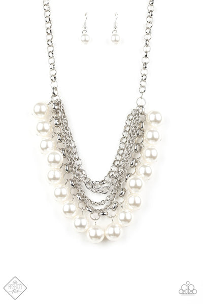 Paparazzi Necklace - One Way Wall Street - White