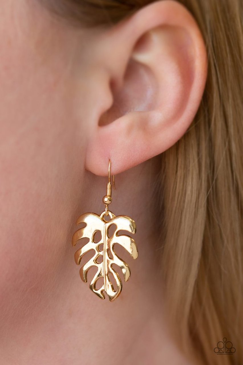 Paparazzi Earring - Desert Palms - Gold