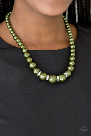 Paparazzi Necklace - Party Pearls - Green