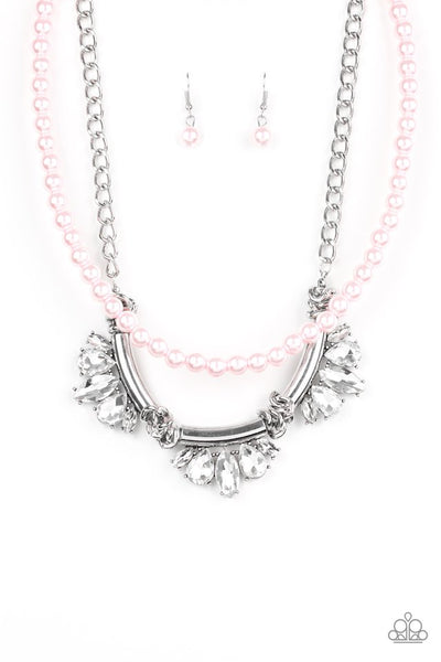 Paparazzi Necklace - Bow Before The Queen - Pink