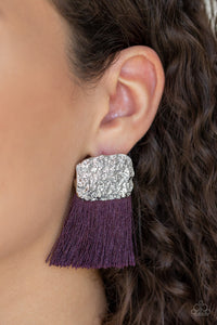 Paparazzi Earring - Plume Bloom - Purple