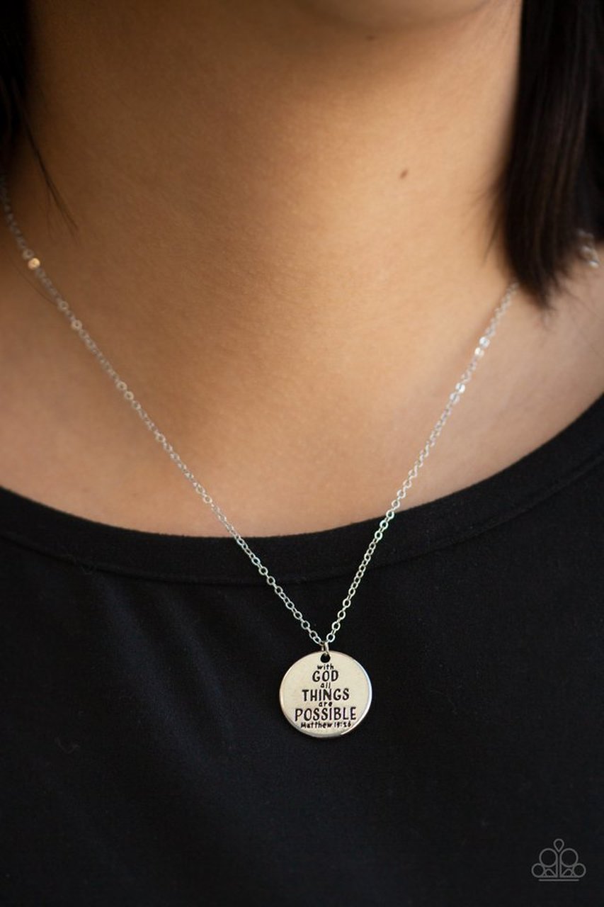 Paparazzi Necklace - All Things Are Possible - Silver