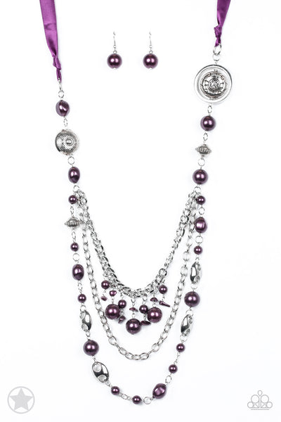 Paparazzi Necklace - Blockbuster - All The Trimmings - Purple
