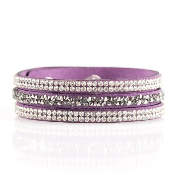 Paparazzi Bracelet - Mega Glam - Purple Urban Wrap