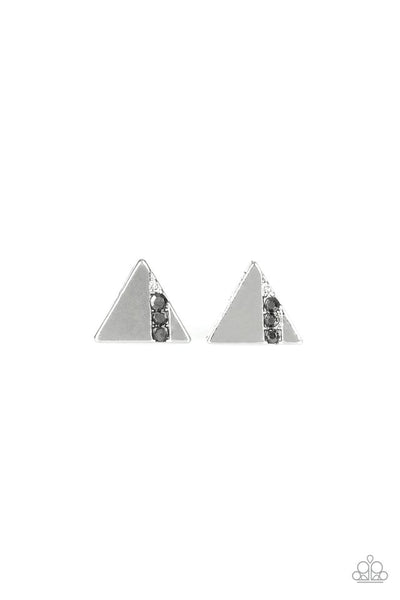 Paparazzi Earring - Pyramid Paradise - Silver