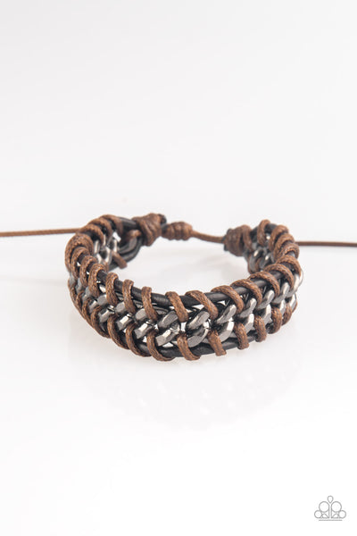 Paparazzi Bracelet - Racer Edge - Brown Urban