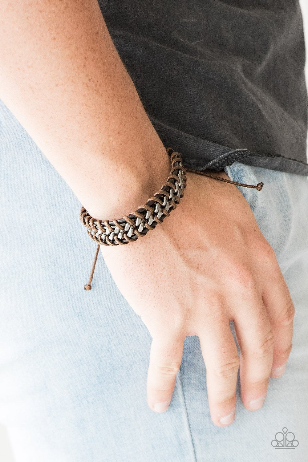 Paparazzi Bracelet - Racer Edge - Brown Urban