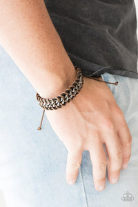 Paparazzi Bracelet - Racer Edge - Brown Urban