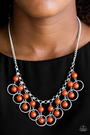 Paparazzi Necklace - Really Rococo - Orange