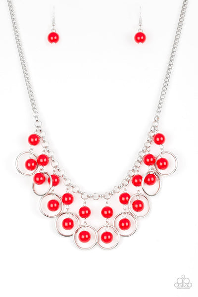 Paparazzi Necklace - Really Rococo - Red
