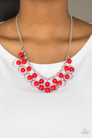 Paparazzi Necklace - Really Rococo - Red