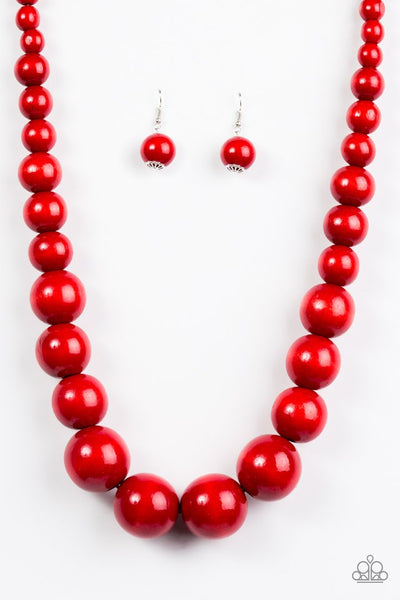 Paparazzi Necklace - Effortlessly Everglades - Red