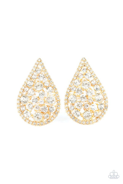 Paparazzi Earring - Reign-Storm - Gold