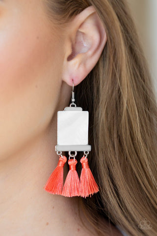 Paparazzi Earring - Tassel Retreat - Orange