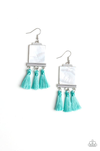 Paparazzi Earring - Tassel Retreat - Blue