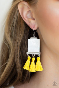 Paparazzi Earring - Tassel Retreat - Yellow