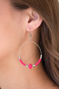 Paparazzi Earrings - Rural Retro - Pink