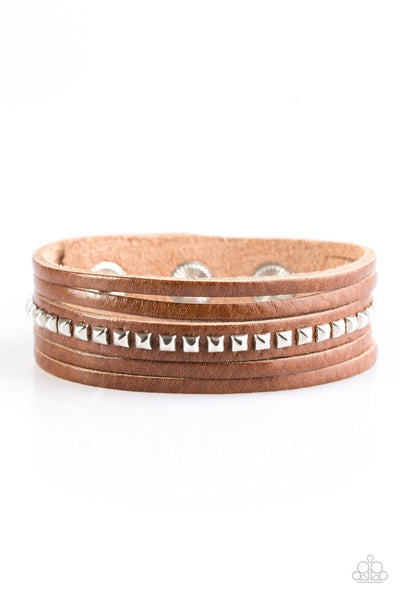 Paparazzi Bracelet - Rogue Rebel - Brown Urban Wrap