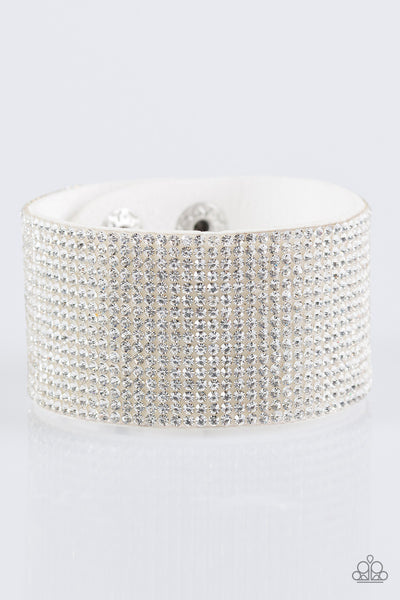 Paparazzi Bracelet - Roll With The Punches - White Urban Wrap