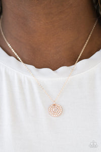 Paparazzi Necklace - Believe in Glitter - Rose Gold