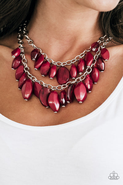 Paparazzi Necklace - Royal Retreat - Red