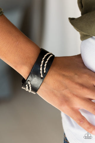 Paparazzi Bracelet - Rural Roamer - Black Urban Wrap