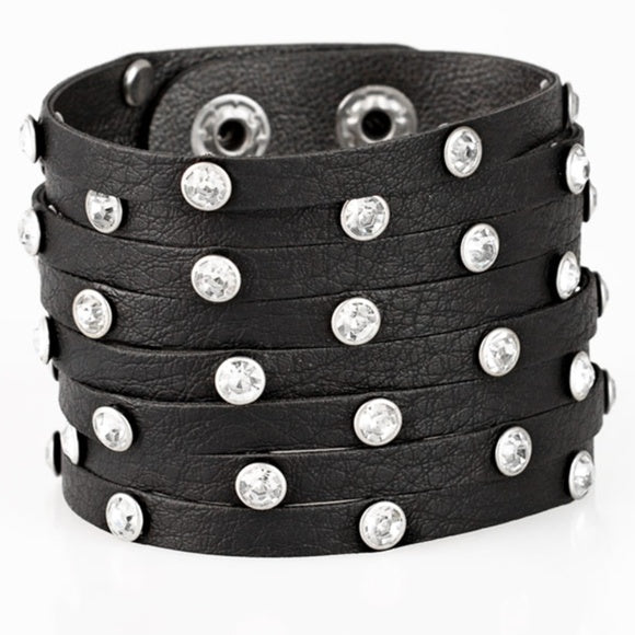 Paparazzi Bracelet - Sass Squad - Black Urban Wrap