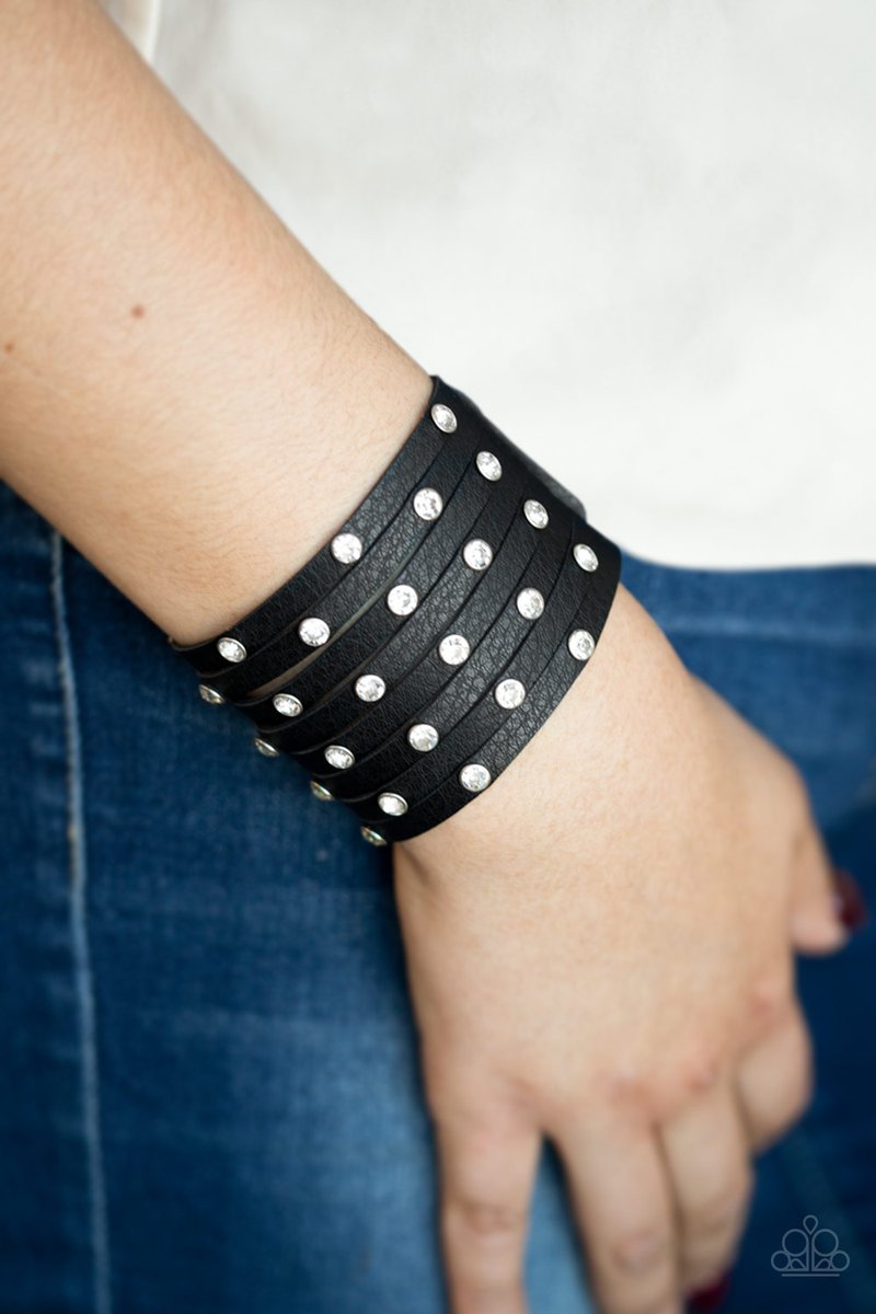 Paparazzi Bracelet - Sass Squad - Black Urban Wrap