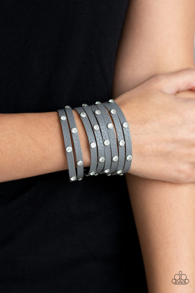 Paparazzi Bracelet - Sass Squad - Silver Urban Wrap