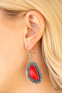 Paparazzi Earring - Santa Fe Soul - Red