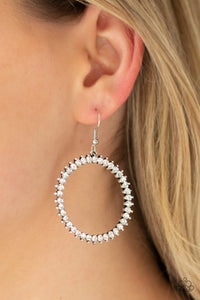 Paparazzi Earring - Spark Their Attention - White