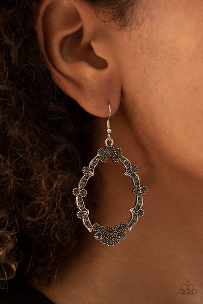 Paparazzi Earring - Sparkly Status - Silver